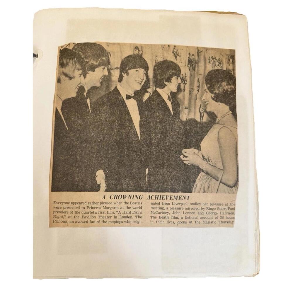 ULTRA-RARE 60s BEATLES Ephemera ~100pgs of ORIGINALS